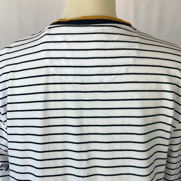 Denim & Flower Ricky Singh White & Black Striped Long Sleeve Shirt - Size Small - Picture 7 of 13